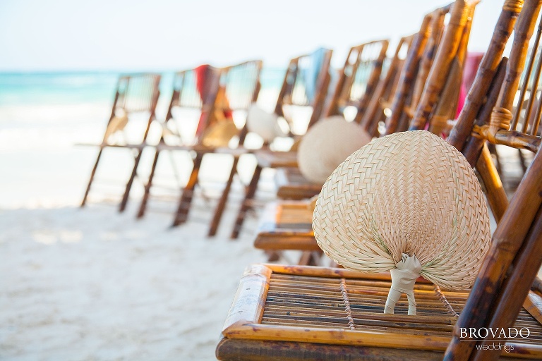 Chairs on beach for mexico destination wedding