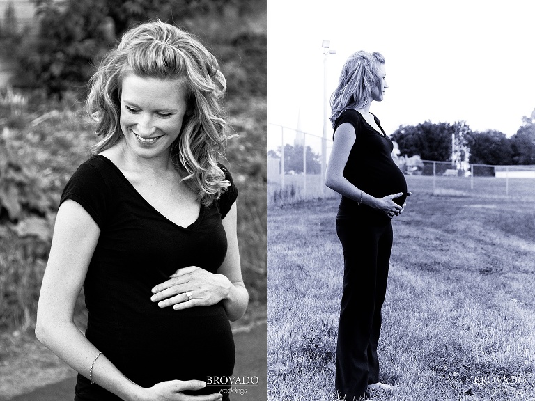 black and white maternity poses