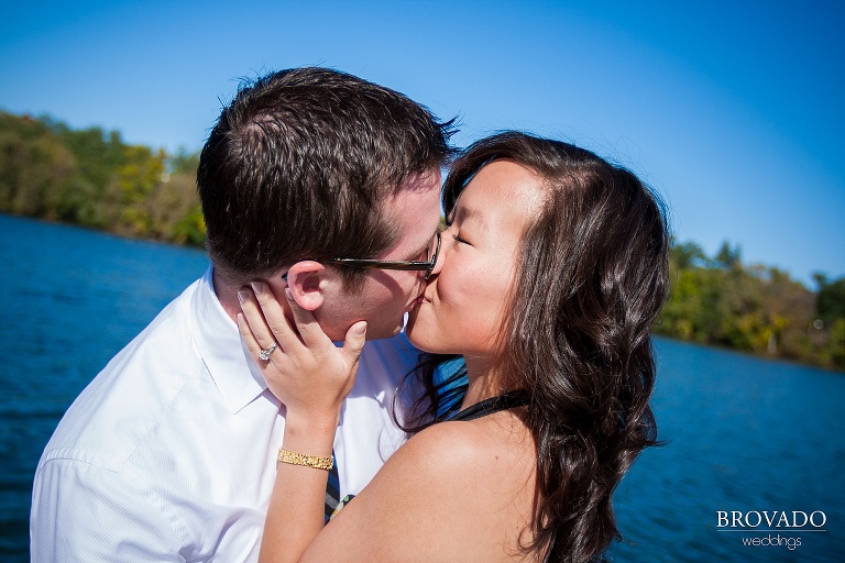 close up kiss on the water