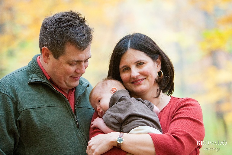 sweet moment with newborn baby