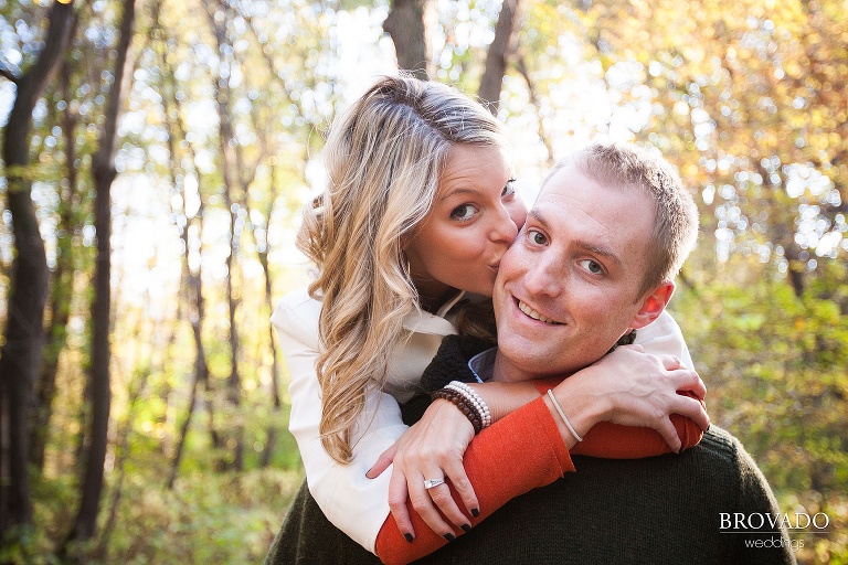 playful fall engagement