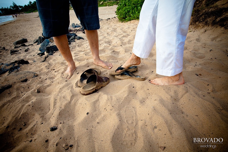 sandy feet on the beach