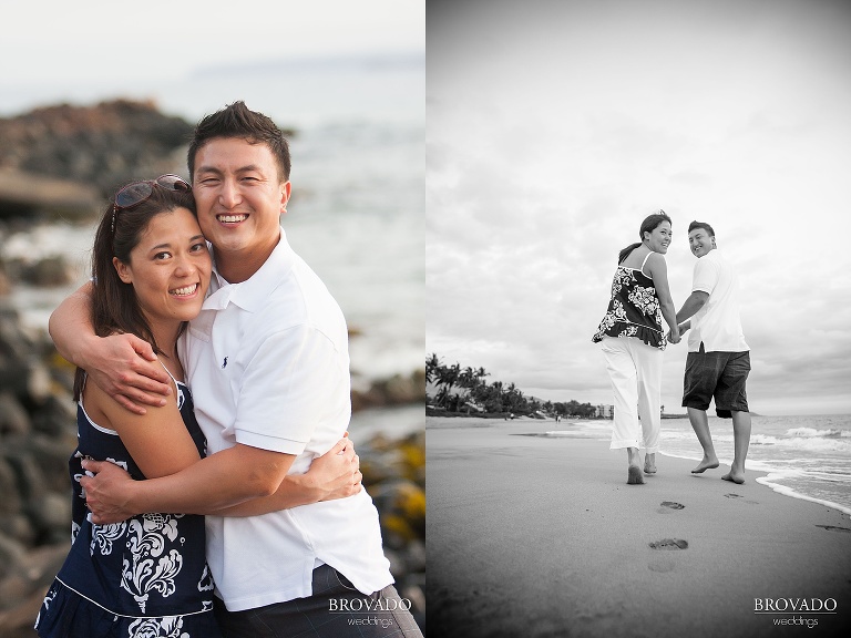 couple embracing on beach