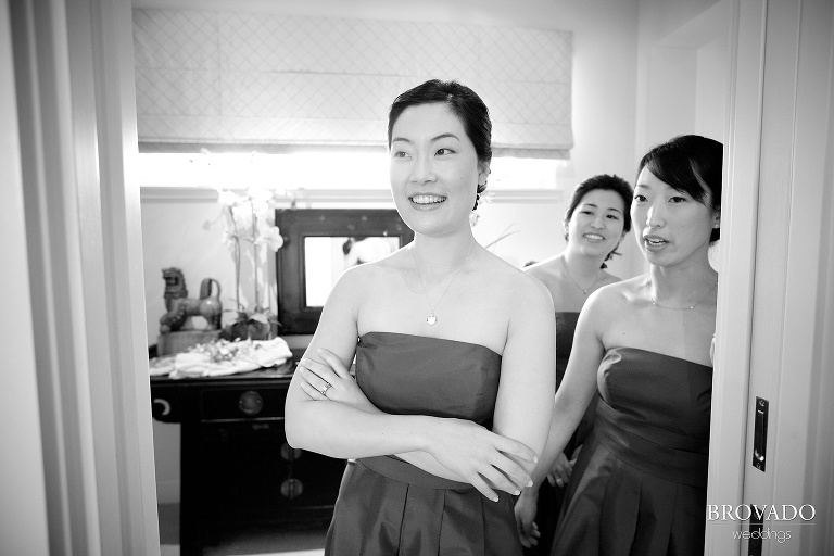 smiling bridesmaids