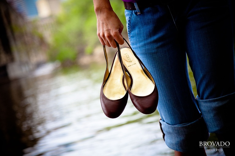 closeup of j crew shoes