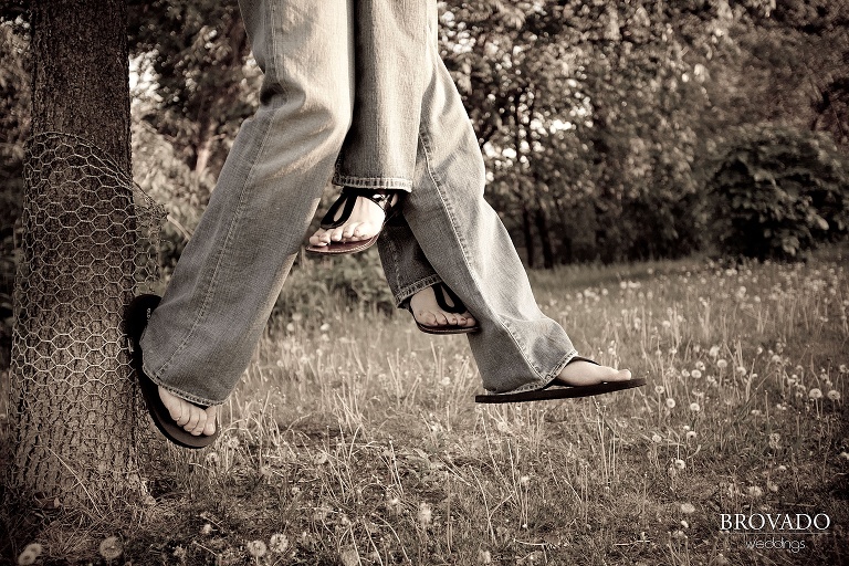 playful photo of feet