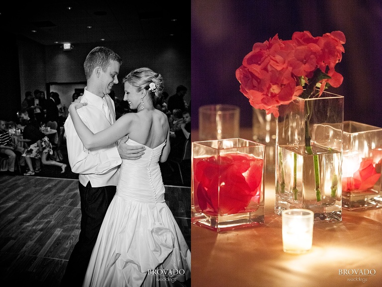 bride and groom during first dance in rosemount minnesota