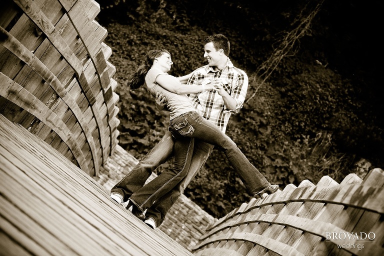 sepia downtown minneapolis wedding photograph