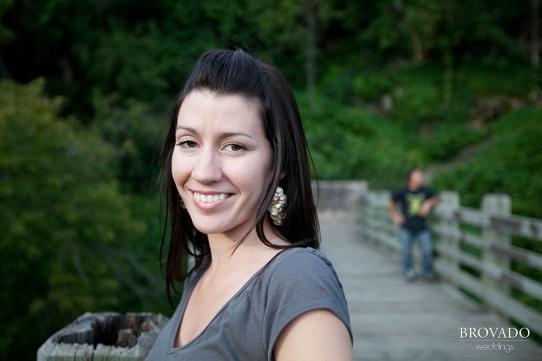 stone arch engagement photograph 