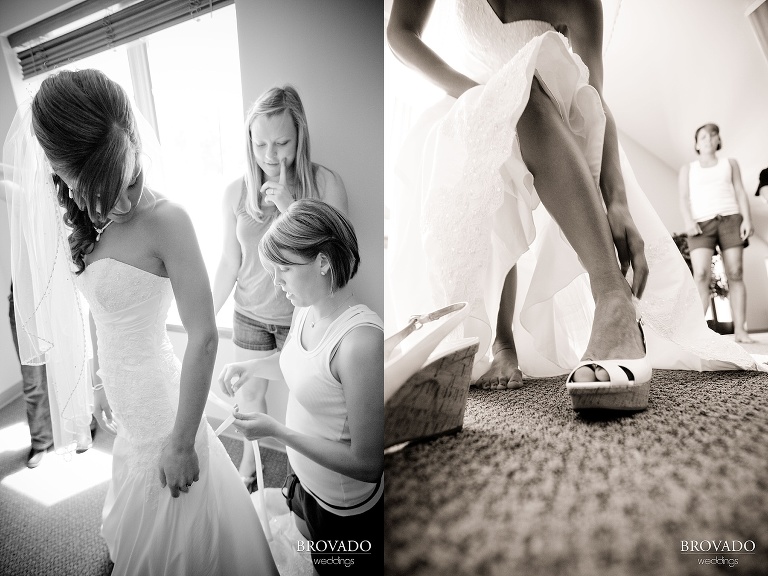 close up photographs of bride getting ready