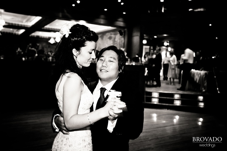 black and white photography of first dance