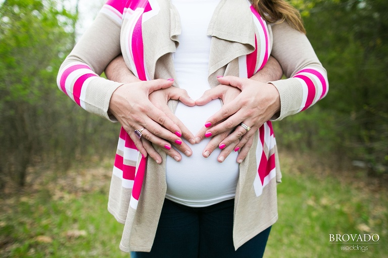 Marisa's maternity photos with her dog by Brovado Weddings