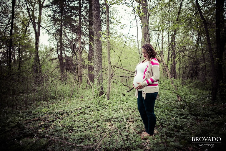 Marisa's maternity photos with her dog by Brovado Weddings