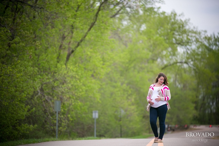 Marisa's maternity photos with her dog by Brovado Weddings