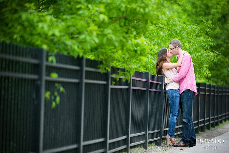 Jessie and Rob's Stone Arch Bridge Engagement Photos by Brovado Weddings