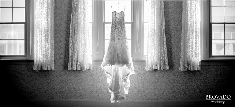Wedding photography at the St. James Hotel in Red Wing Minnesota dress