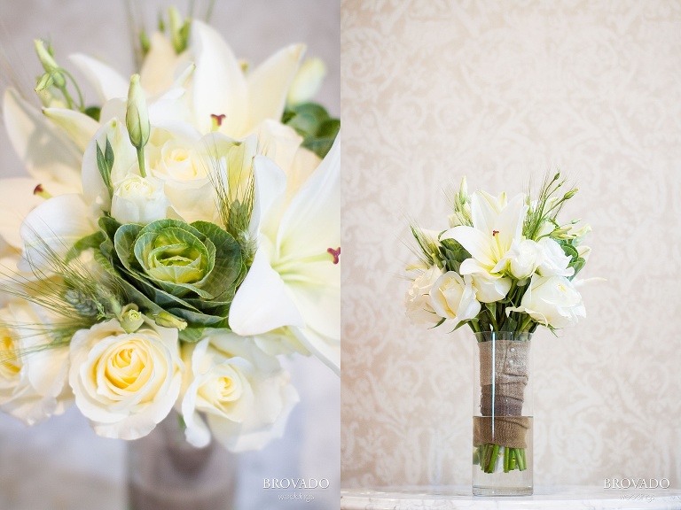 Wedding photography at the St. James Hotel in Red Wing Minnesota bouquet