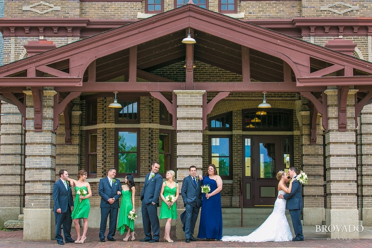 Wedding photography at the St. James Hotel in Red Wing Minnesota unique wedding party