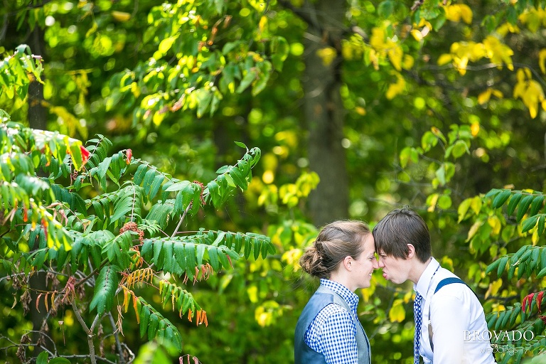 Gay wedding photography at the Schaars Bluff Gathering Center in Hastings, MN