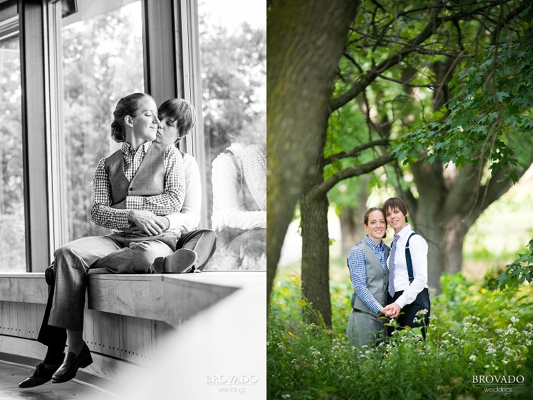 Gay wedding photography at the Schaars Bluff Gathering Center in Hastings, MN