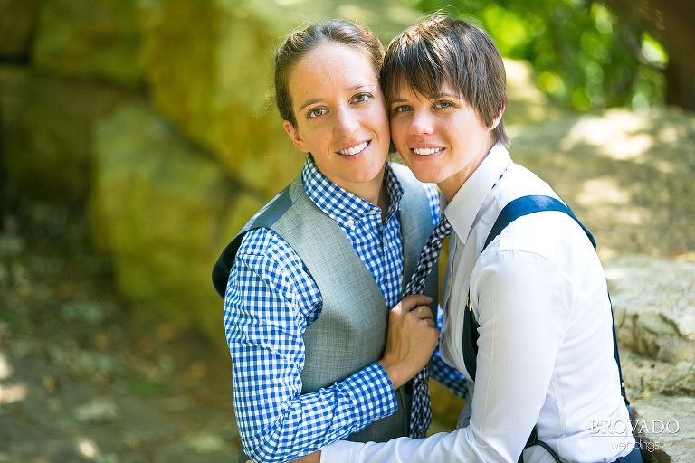 Gay wedding photography at the Schaars Bluff Gathering Center in Hastings, MN