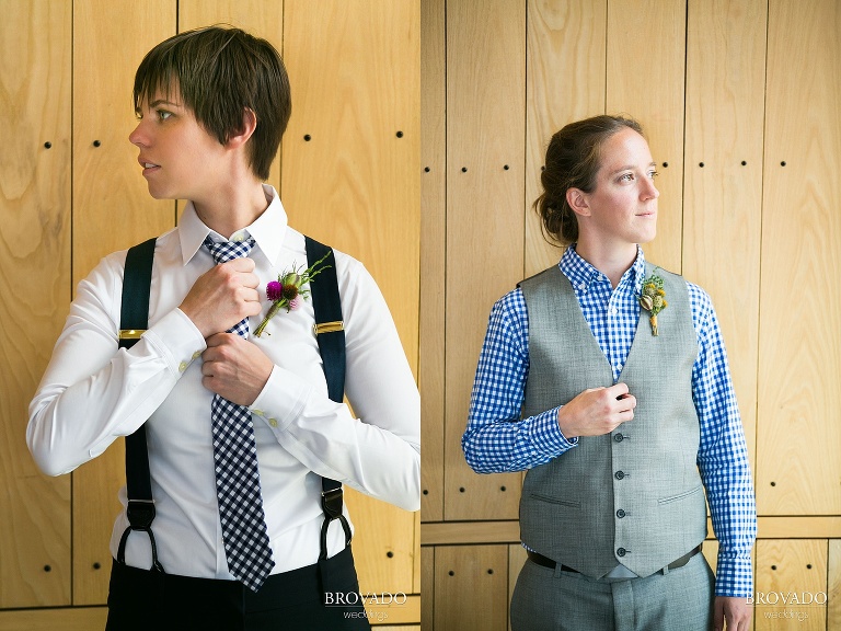 Gay wedding photography at the Schaars Bluff Gathering Center in Hastings, MN