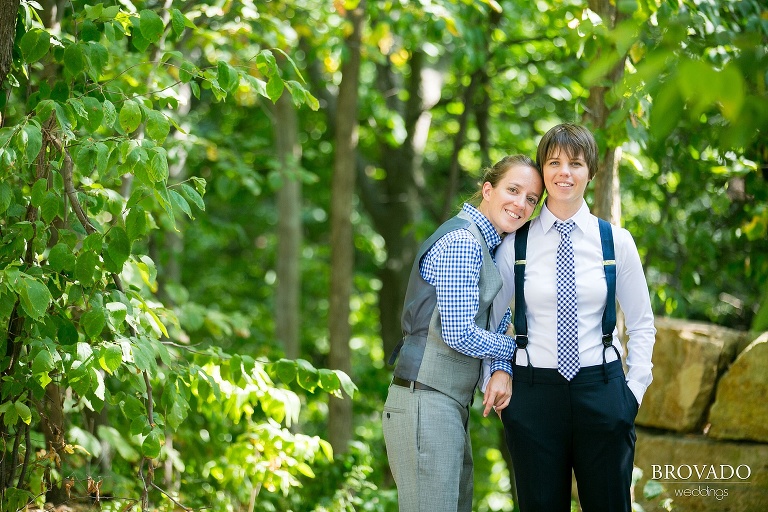Gay wedding photography at the Schaars Bluff Gathering Center in Hastings, MN