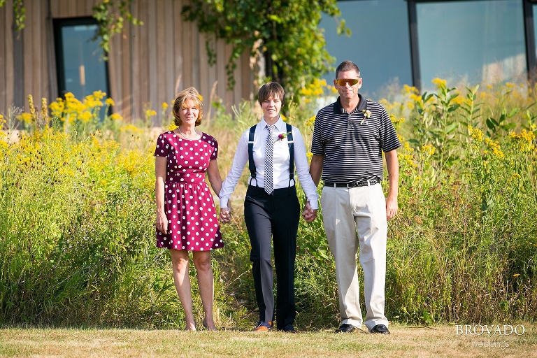 Gay wedding photography at the Schaars Bluff Gathering Center in Hastings, MN