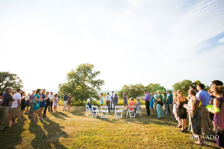 Gay wedding photography at the Schaars Bluff Gathering Center in Hastings, MN