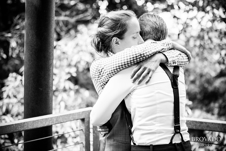 Gay wedding photography at the Schaars Bluff Gathering Center in Hastings, MN