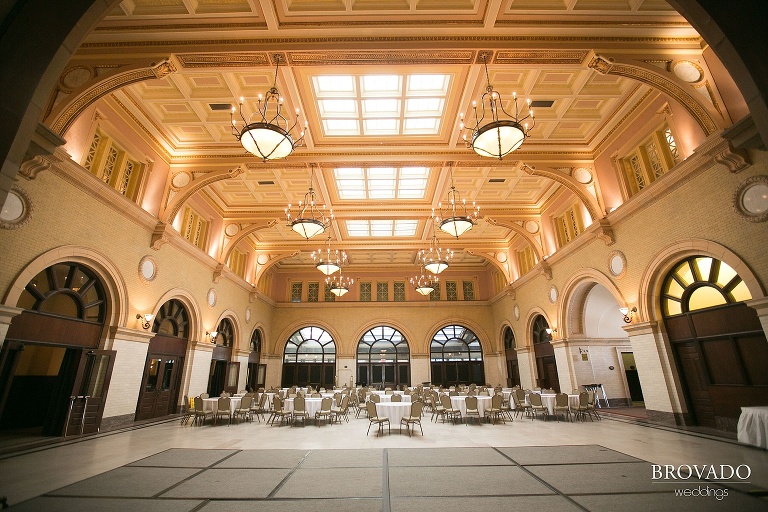 Jewish Wedding at the Minneapolis Depot reception setup