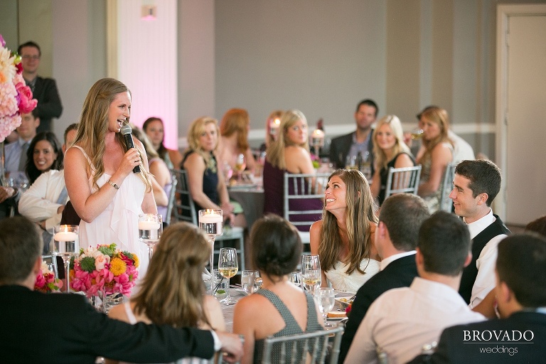 Calhoun Beach Club Wedding Photography maid of honor speech
