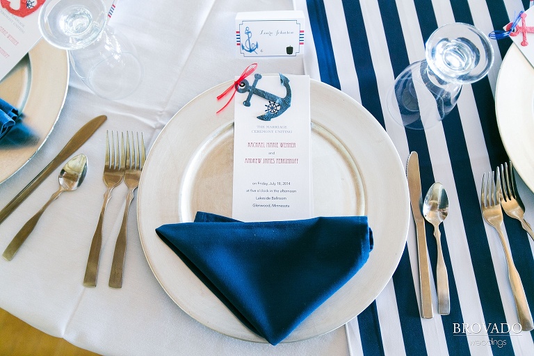 Nautical Wedding Theme  Photography at Lakeside in Glenwood MN menu
