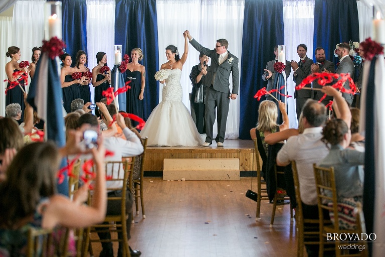 Nautical Wedding Theme  Photography at Lakeside in Glenwood MN ceremony