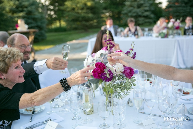 Pipestone MN Wedding Photography at Fountain Prairie Farm champagne toast