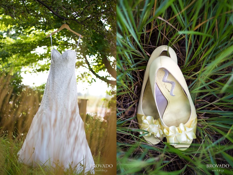 Stillwater Wedding Photography at StoneRidge Golf Club  dress and shoes