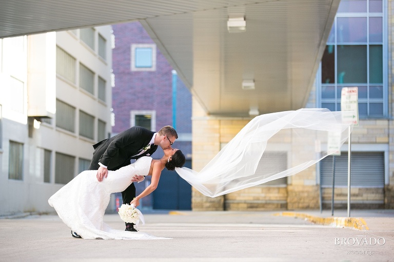 Downtown Minneapolis Wedding Photography at Le Meridien Hotel bride and groom