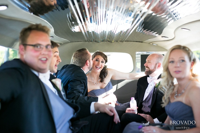 Downtown Minneapolis Wedding Photography at Le Meridien Hotel limo