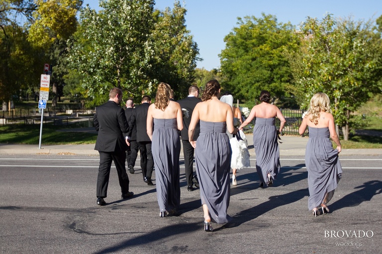 Downtown Minneapolis Wedding Photography at Le Meridien Hotel wedding party