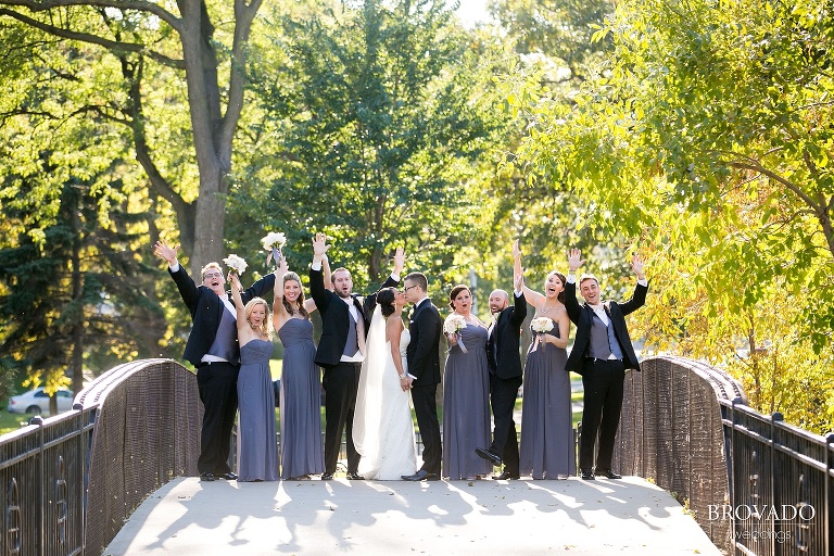 Downtown Minneapolis Wedding Photography at Le Meridien Hotel wedding party