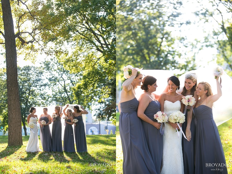 Downtown Minneapolis Wedding Photography at Le Meridien Hotel wedding party