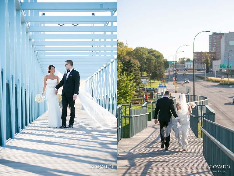 Downtown Minneapolis Wedding Photography at Le Meridien Hotel loring park sculpture garden
