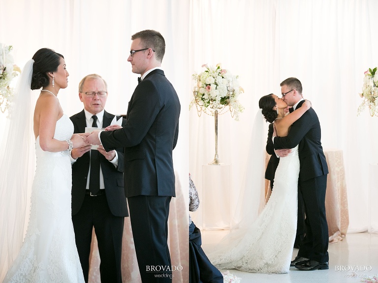 Downtown Minneapolis Wedding Photography at Le Meridien Hotel kiss