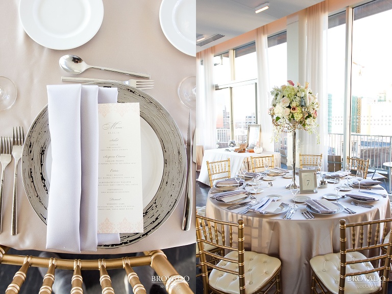 Downtown Minneapolis Wedding Photography at Le Meridien Hotel menu