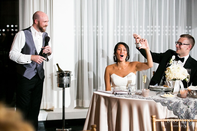Downtown Minneapolis Wedding Photography at Le Meridien Hotel speeches