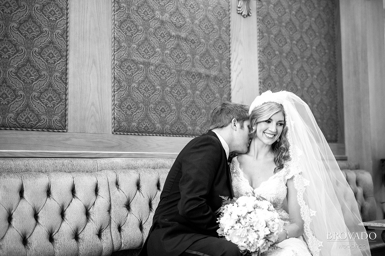 White Bear Lake Christmas Wedding Photography by Brovado Weddings bride and groom