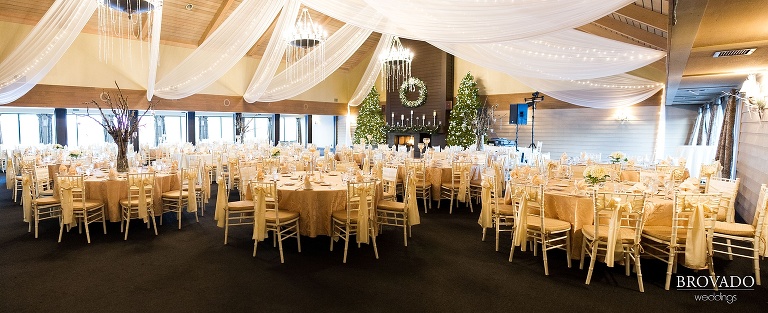 White Bear Lake Christmas Wedding Photography by Brovado Weddings reception