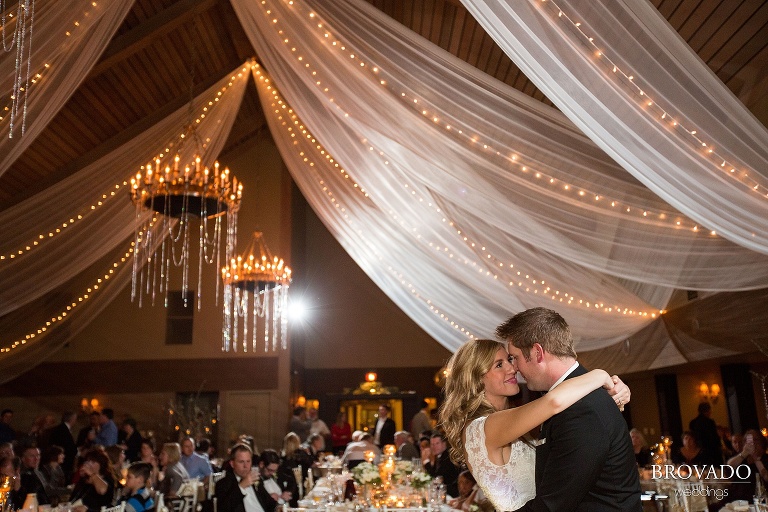 White Bear Lake Christmas Wedding Photography by Brovado Weddings first dance