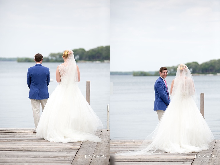 Nautical wedding photographed at Lake Oboboji in Des Moines, Iowa by Preston Palmer of Brovado Weddings