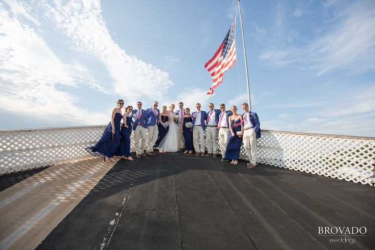 Nautical wedding photographed at Lake Oboboji in Des Moines, Iowa by Preston Palmer of Brovado Weddings